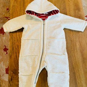 HANNA ANDERSSON SHERPA Reversible Baby Snowsuit/Onesie/Bunting Size 70